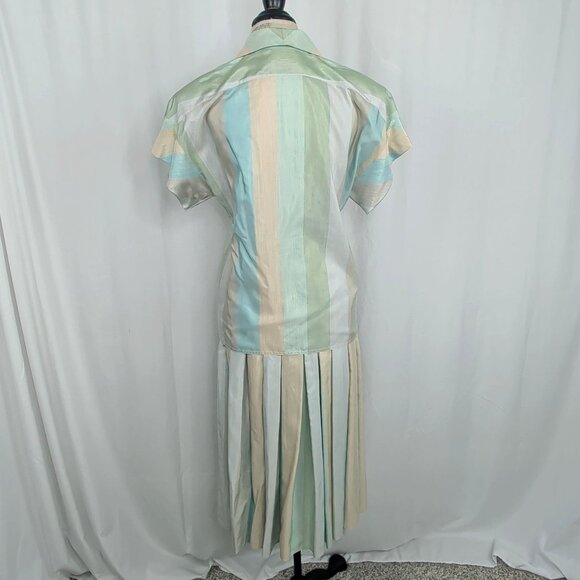 Vintage Fendi Skirt Suit Small Pastel Blazer Top - Picture 6 of 12